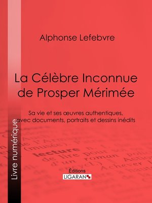 cover image of La Célèbre Inconnue de Prosper Mérimée
